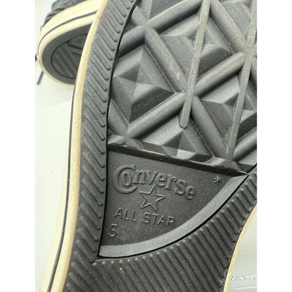 Chuck Taylor Converse All Star‎ Women's Suede Black Tri Zip Size 7 - Picture 7 of 10